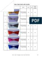 Color Chart of Spandex Chair Band With Buckle