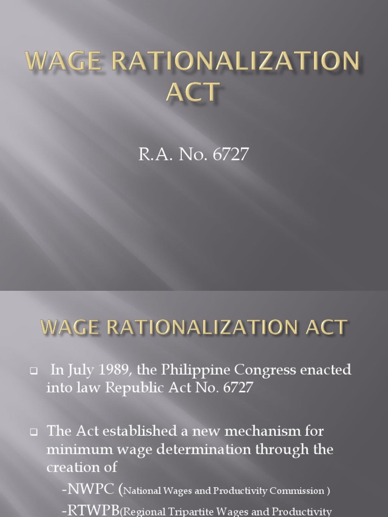 Overview of Republic Act No. 6727 | PDF | Wage | Employment