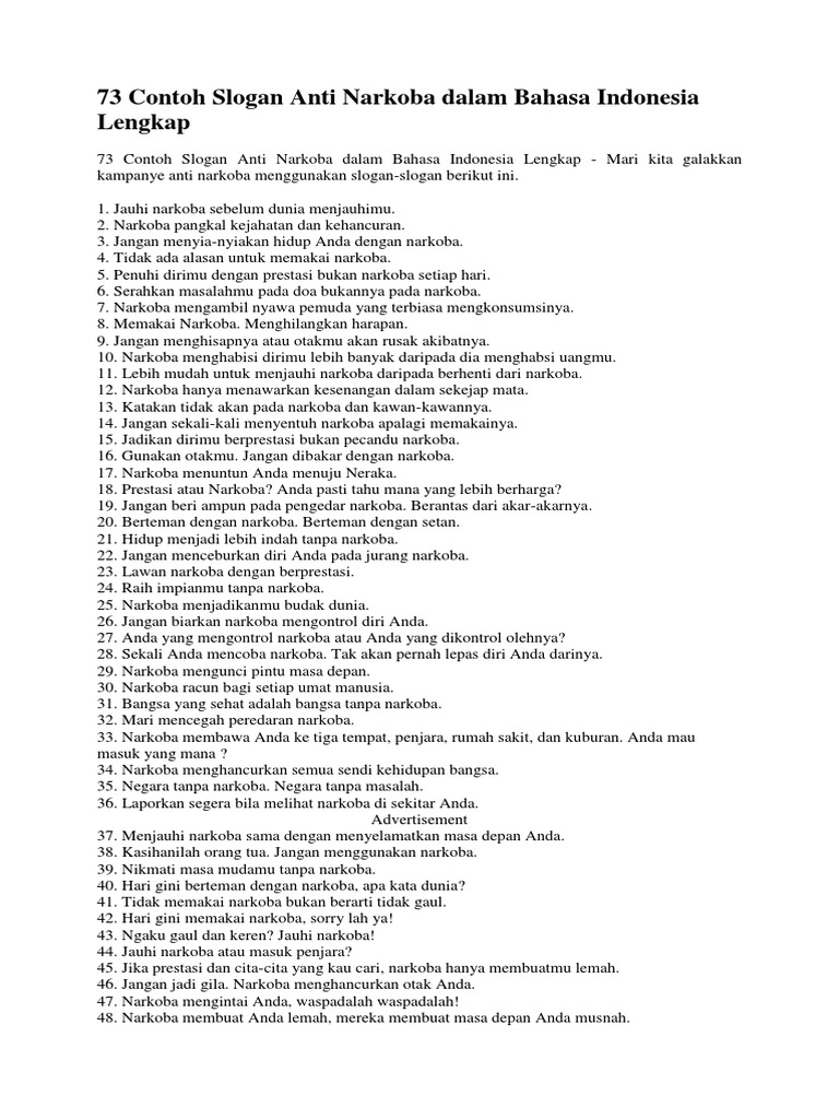 Contoh essay anti narkoba 07 picture