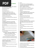 Prova de Portugues Com Gabarito Para Treinar