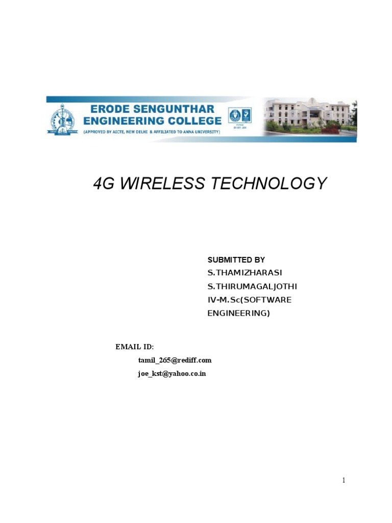 3 4g Wireless Technology Pdf 4 G 3 G