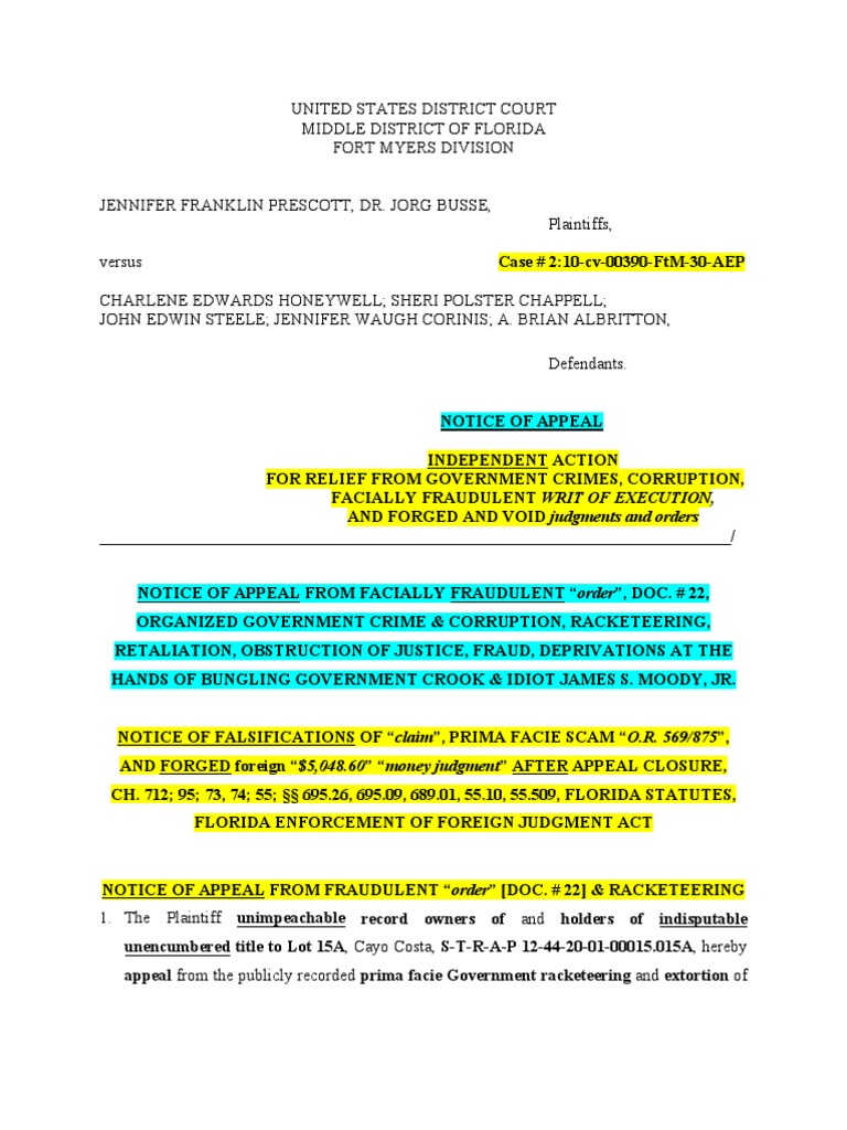 Book On Organized Government Crime & Corruption in Florida, U.S.A