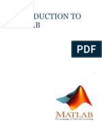 Introduction to MATLAB