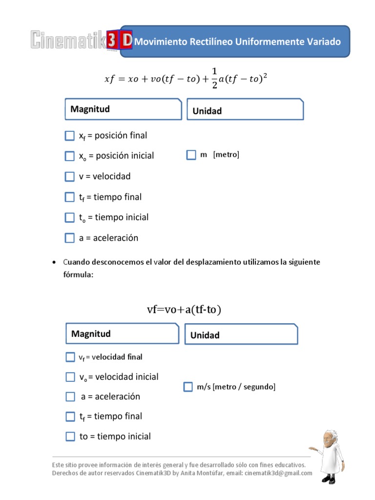 Formula Mruv PDF | PDF | Aceleración | Velocidad