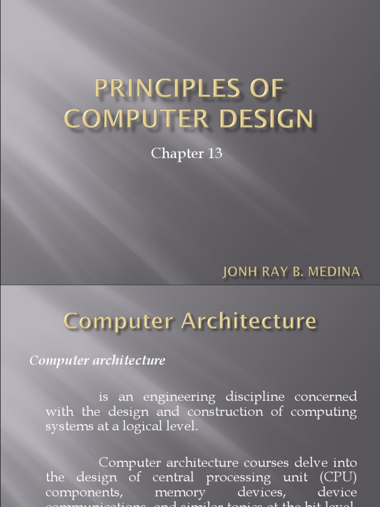 CISSPChapter 11Principles of Computer Design PDF Computer Data