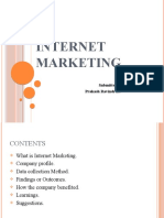 Internet Marketing: Submitted By: Prakash Ravindran