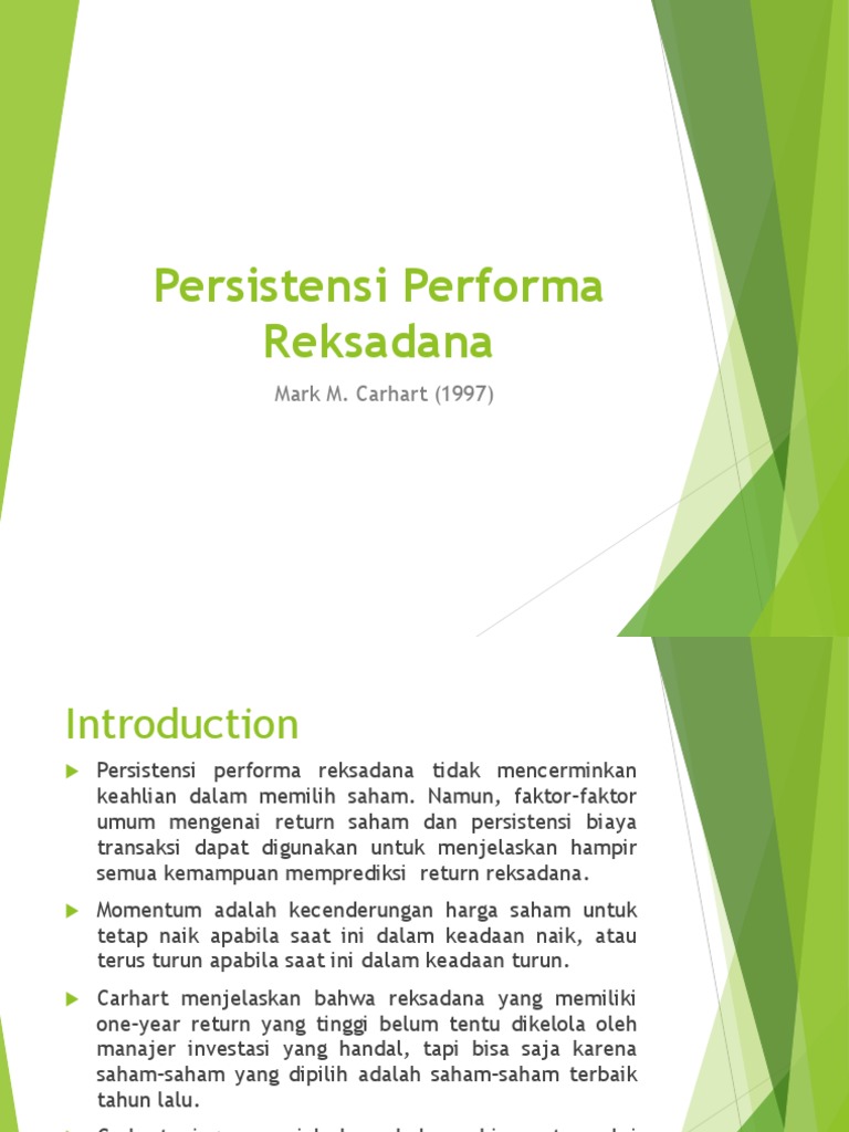 Carhart 4Factor Model PDF