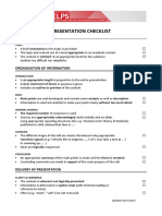 Presentation Checklist