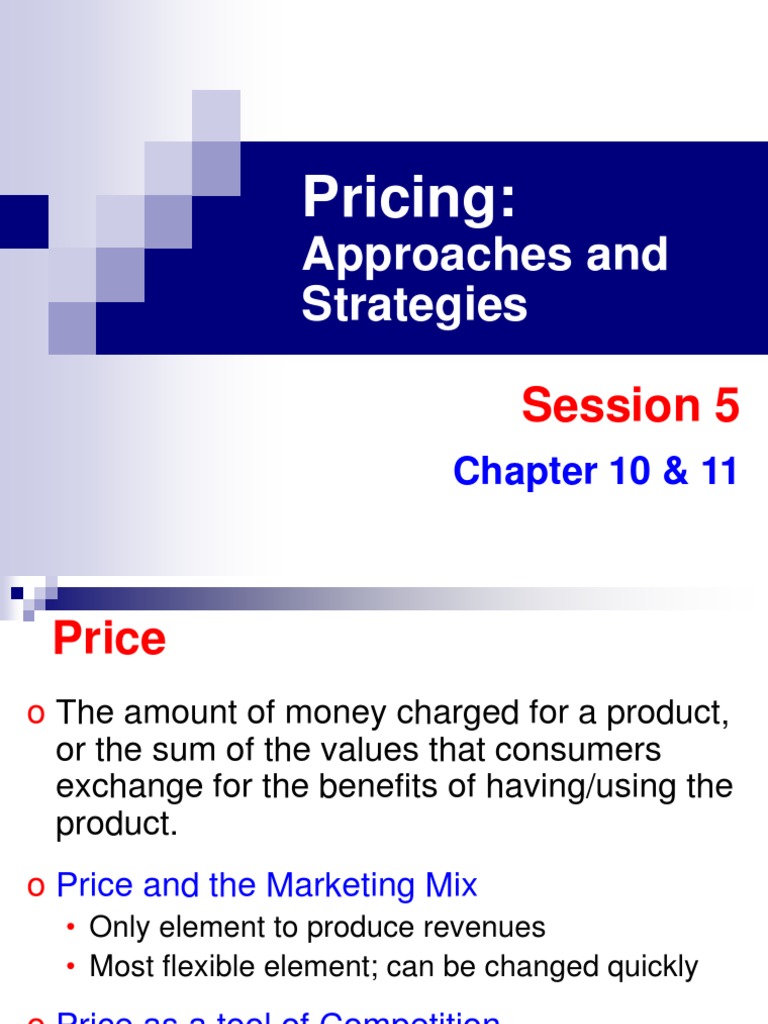 Pricing Approaches and Strategies Overview | PDF | Pricing | Prices