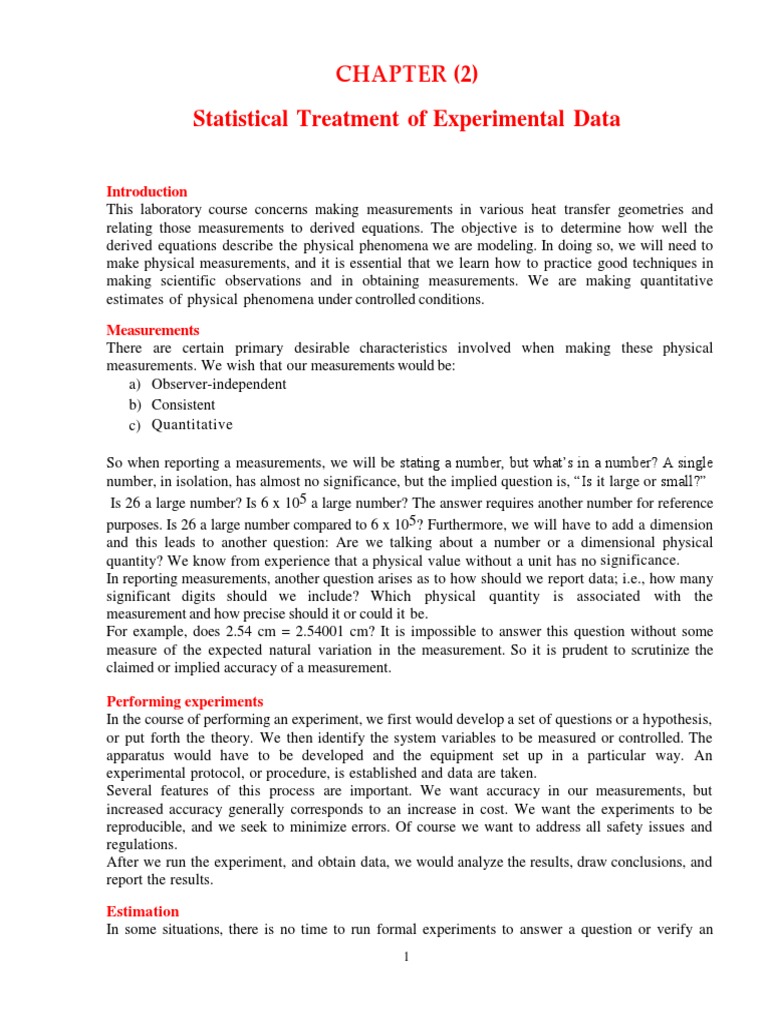 statistical treatment of data meaning in research paper