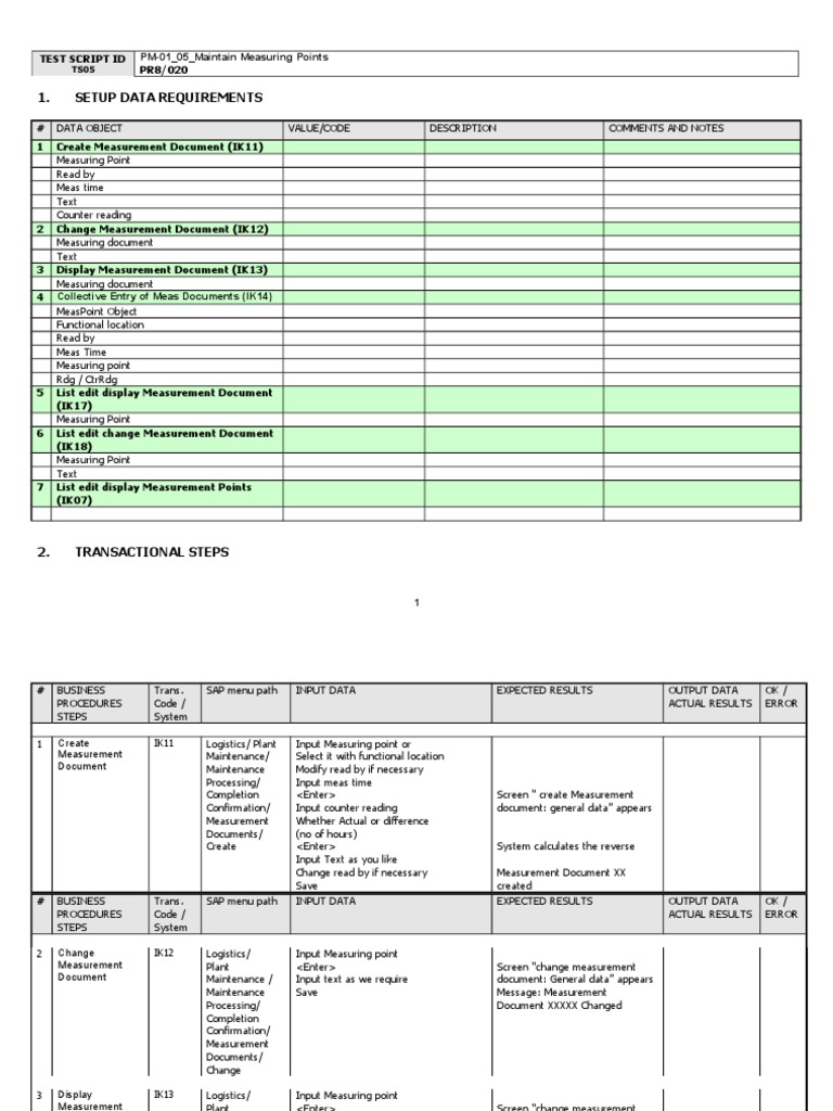 Managing Measuring Points in SAP PM | PDF | Menu (Computing) | Measurement