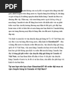 Dịch Vụ Order Đặt Mua Vận Chuyển Ship Gửi Hàng Từ Canada Về Việt Nam