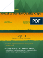 Model of Service Quality Gaps: The Parasuraman, Zeithaml and Berry