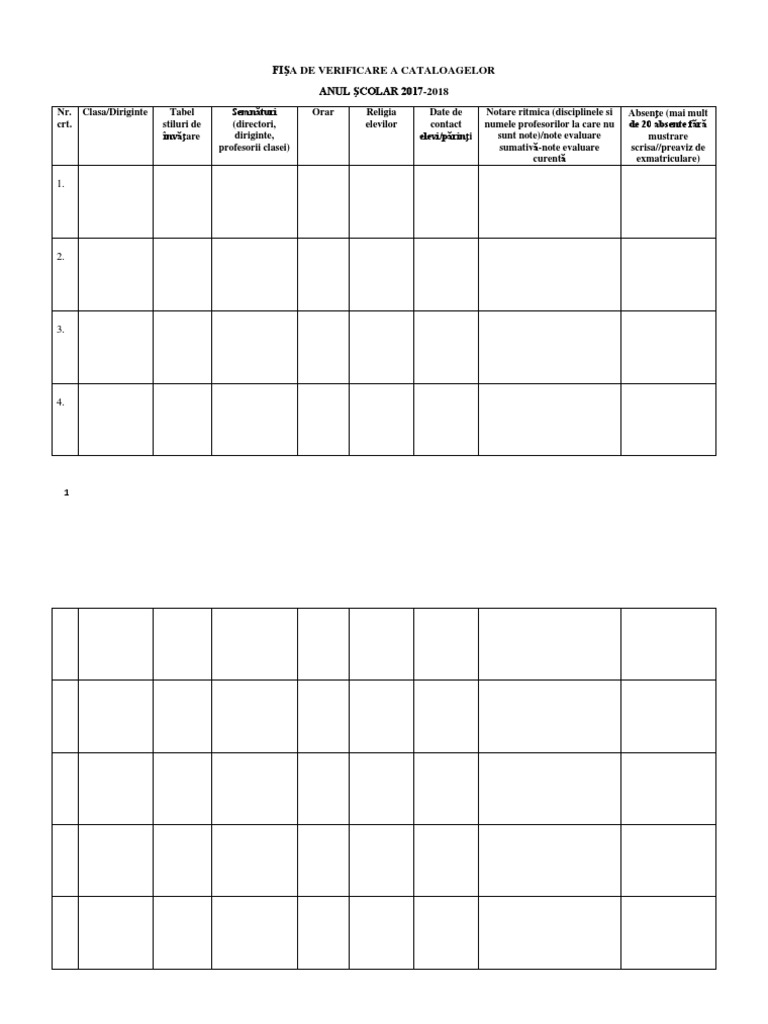 Fisa Verificare Cataloage | PDF