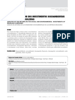 análise do retorno dos investimentos socioambientais