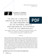 Article "The Idea of Greater (United) Croatia by Pavao Ritter Vitezović: An Early-Modern Model of The National Identity and Creation of The National State of The Croato-Slavs"