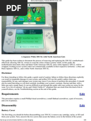 3ds Xl Shell Swapping Nintendo 3ds Wiki Guide