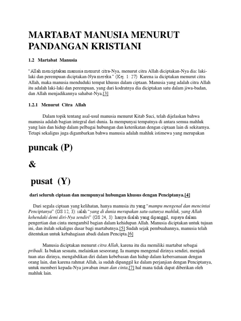 Agama Pr Rs Martabat Manusia Menurut Pandangan Gereja Katolik