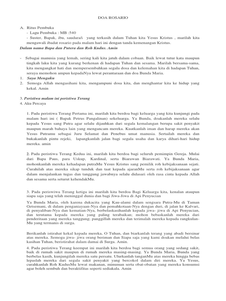 Ujud Doa Rosario Pdf