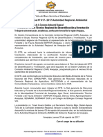 NOTA DE PRENSA N° 017 INSTALARON GRUPO TÉCNICO REGIONAL DE DESERTIFICACIÓN Y FORESTACIÓN