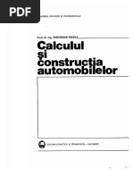 Calculul Si Constructia Automobilelor - Gheorghe Fratila | PDF