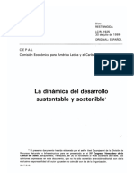 Cepal - La Dinamica Del Desarrollo Sustentable y Sostenible PDF