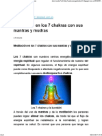 Meditación en Los 7 Chakras Con Sus Mantras y Mudras