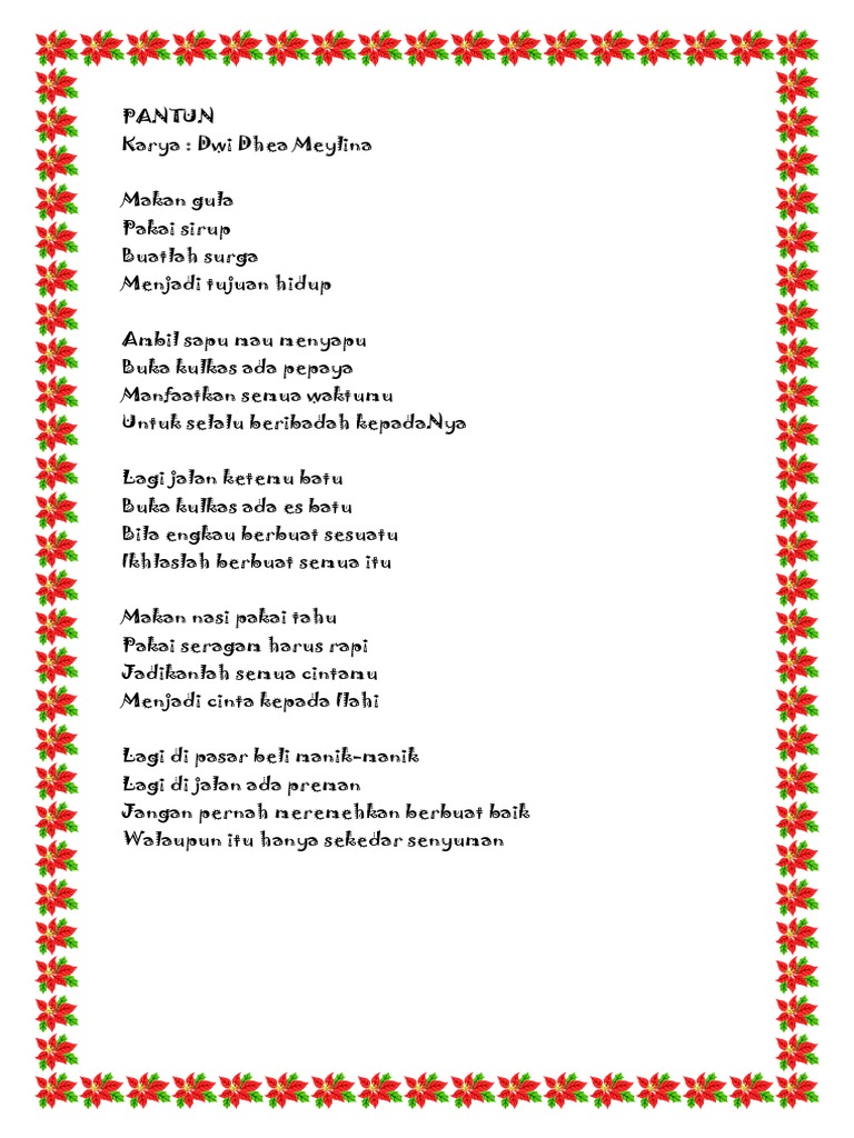 Kumpulan Pantun Dan Puisi Kelas 8a