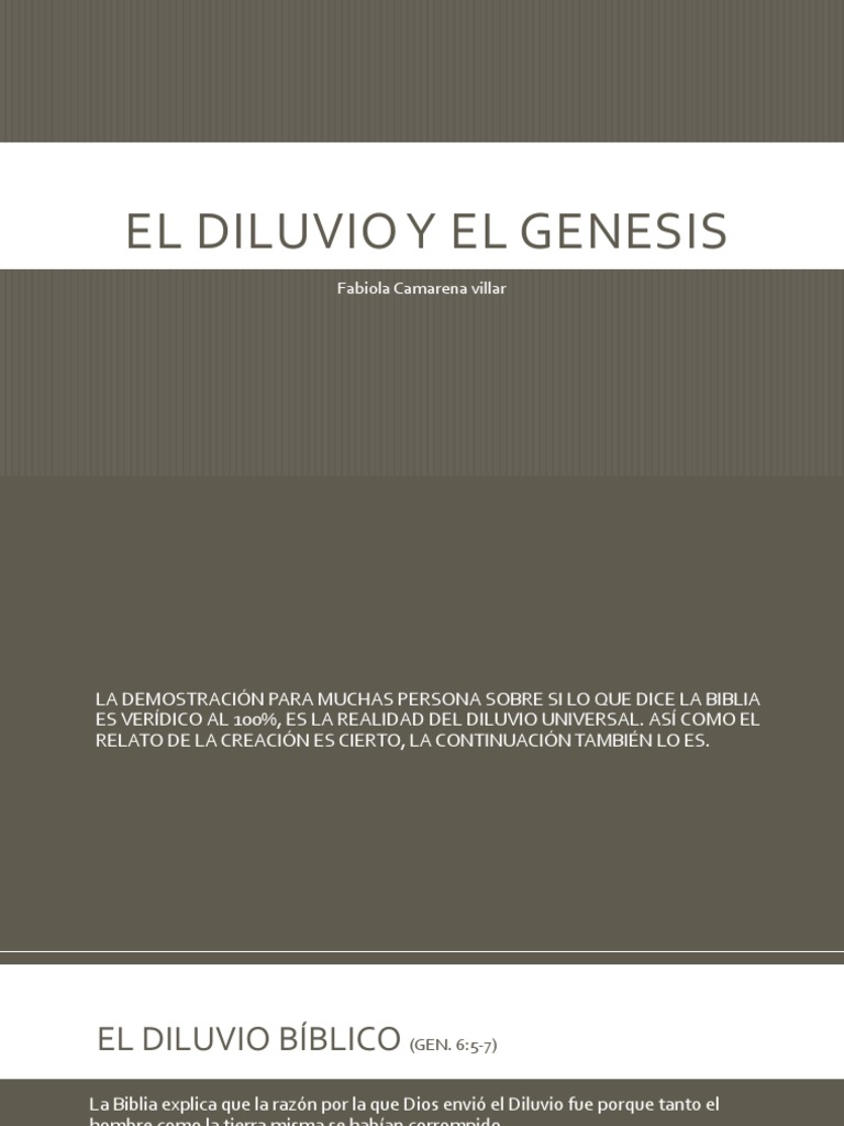 El Diluvio y El Genesis | PDF | Mito de la inundación | Noé
