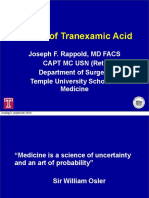 Effects of Tranexamic Acid - Joseph Rappold