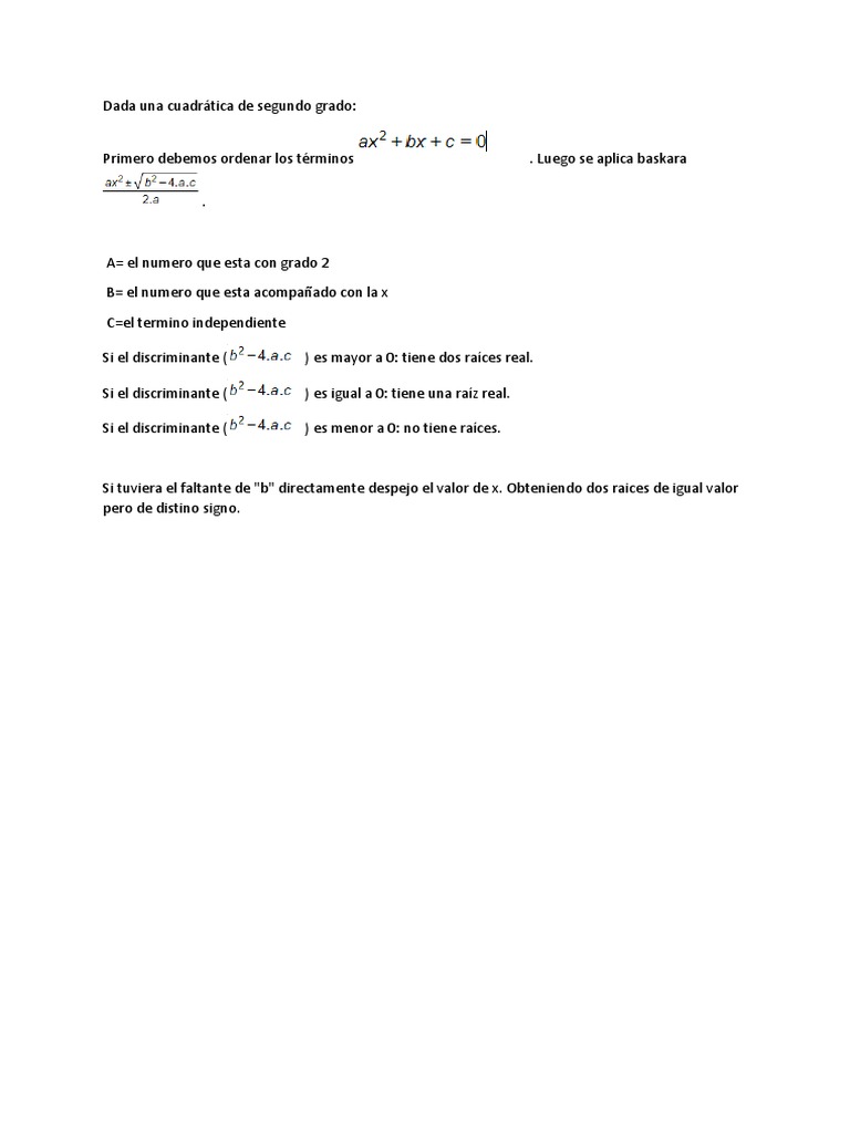 Raíces de Ecuaciones Cuadráticas | PDF