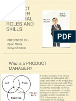 Essential roles and skills of a product manager