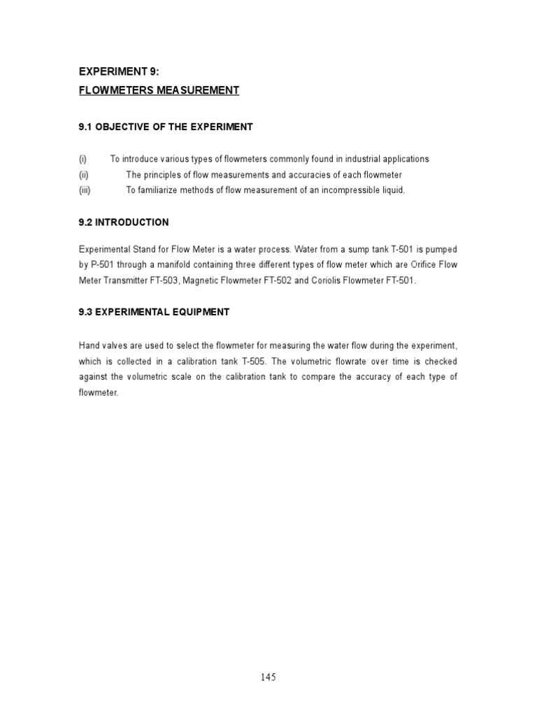 Flow Meter Measurement PDF Flow Measurement Calibration