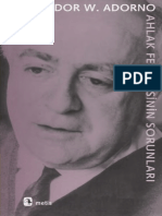 Theodor W. Adorno - Ahlak Felsefesinin Sorunları PDF