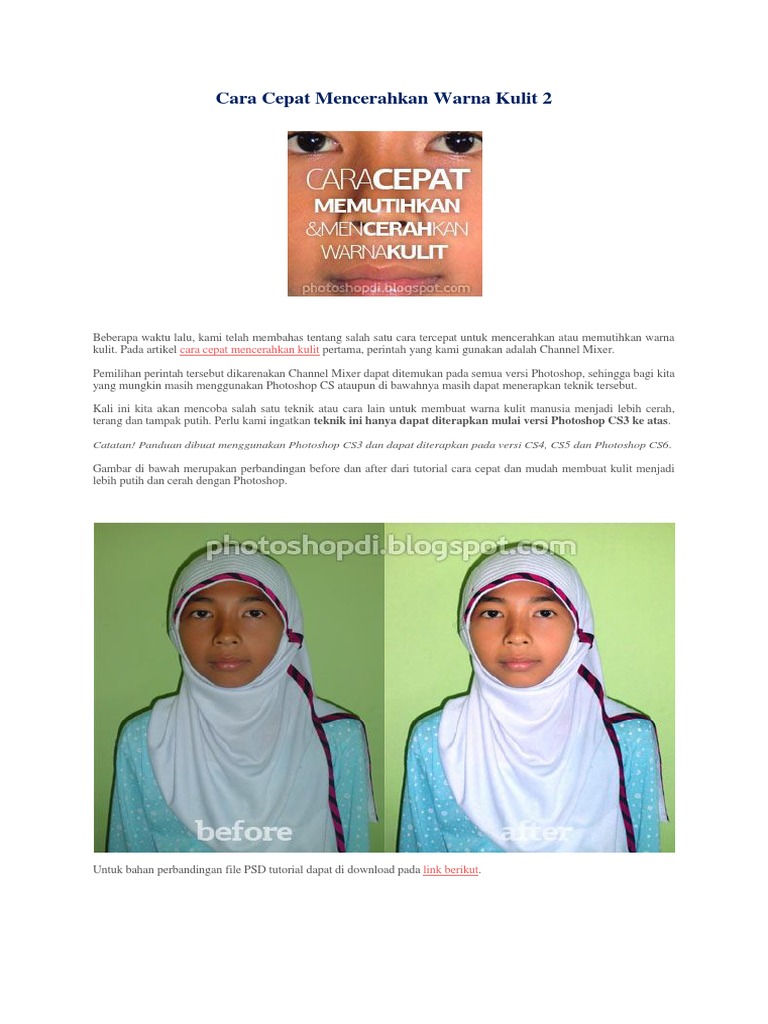 Cara Mengganti Warna Kulit Di Photoshop | Ide Perpaduan Warna
