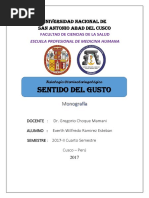 Monografía- Sentido Del Gusto