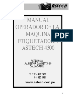 Manual Etiquetadora ASTECH - 4300 - Serie 2008