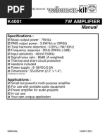 7W Amplifier Circuit TDA2003