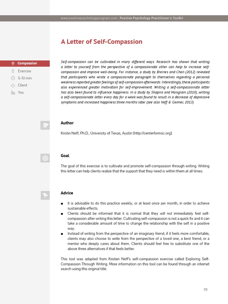 self compassionate letter essay