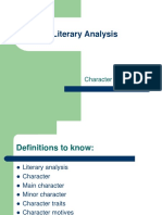 Literary Analysis: Character