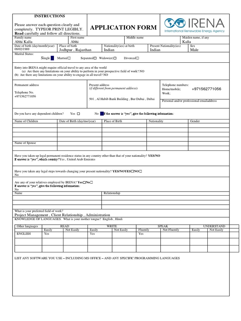 Civil Servant Employment Inquiry Form | PDF | Employment | Salary