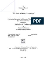 "Wireless Markup Language": Bachelor of Technology