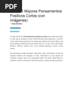 Los 150 Mejores Pensamientos Positivos Cortos