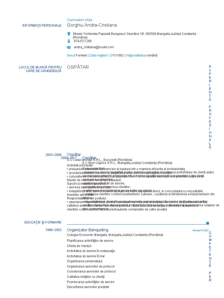 CV Ospatar | PDF