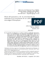 Efecto Del Queroseno y de La Concentración de Nutrientes en El Crecimiento de Un Cultivo Mixto de Microalgas (Chlorophyta)