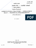 IS12343 1998 Agricultural Tractors - Operators Seat Technical