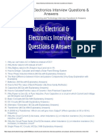 Basic Electrical & Electronics Interview Questions & Answers