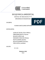 Bioquímica ambiental - Informe de laboratorio N°7 sobre metabolismo de biomoléculas