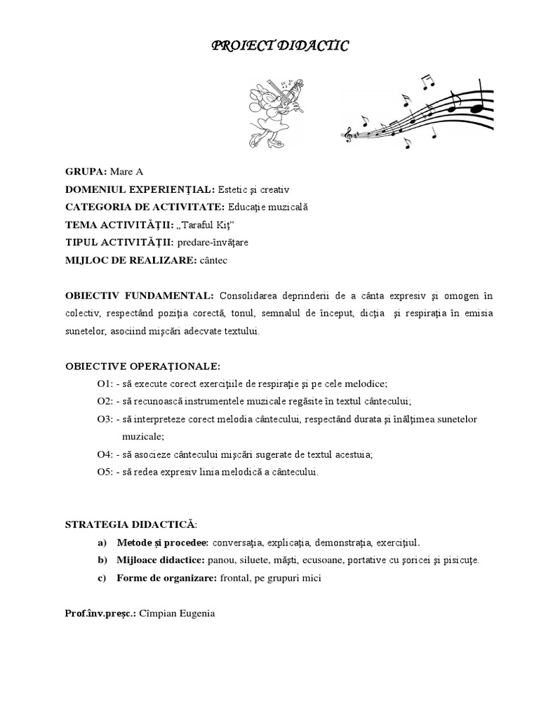Familia Proiect Ed Muzicala Docx