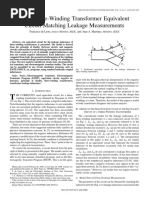 Dual Three-Winding Transformer Equivalent Circuit Matching Leakage Measurements